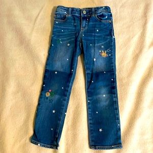 Gap skinny jeans stars and embroidery size 5